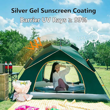 Automatic Double-Layer Waterproof Camping Tent (2-3 Person)