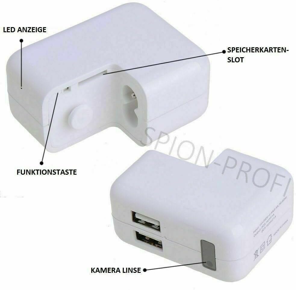 HD 1080p Dual USB Port WiFi IP Charger Camera
