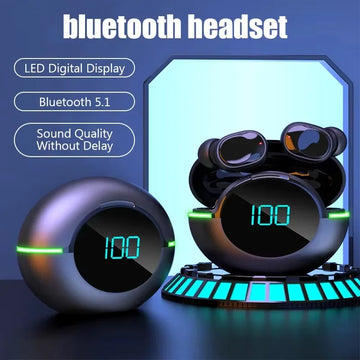 TWS Breathing Light Y80 Wireless Bluetooth Earphones 5.1 In-Ear