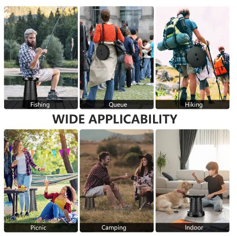 Portable Retractable Folding Stool – Lightweight & Adjustable