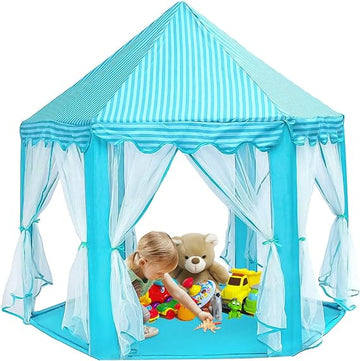 Kids' Princess Play Tent – Hexagon Castle Playhouse for Indoor & Outdoor Fun