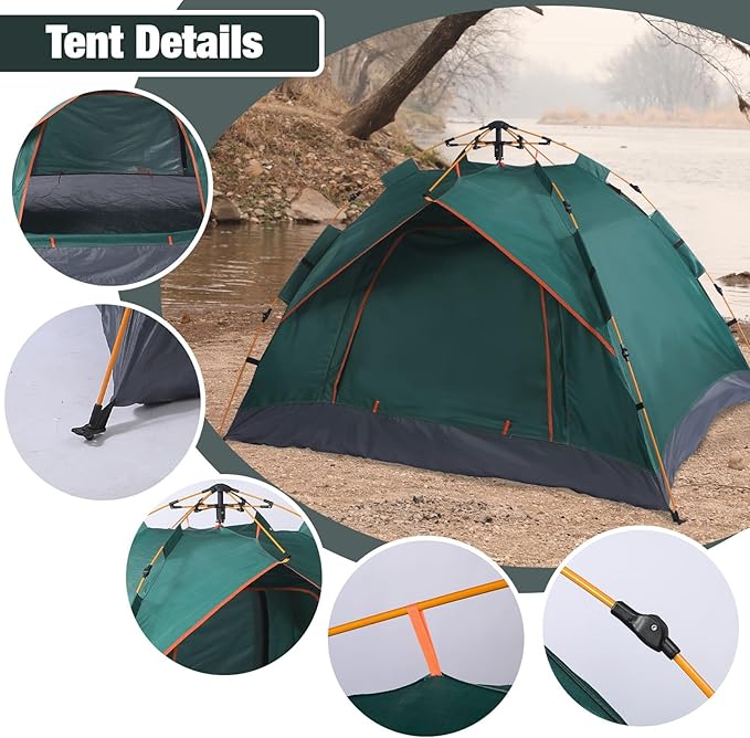 Automatic Double-Layer Waterproof Camping Tent (2-3 Person)